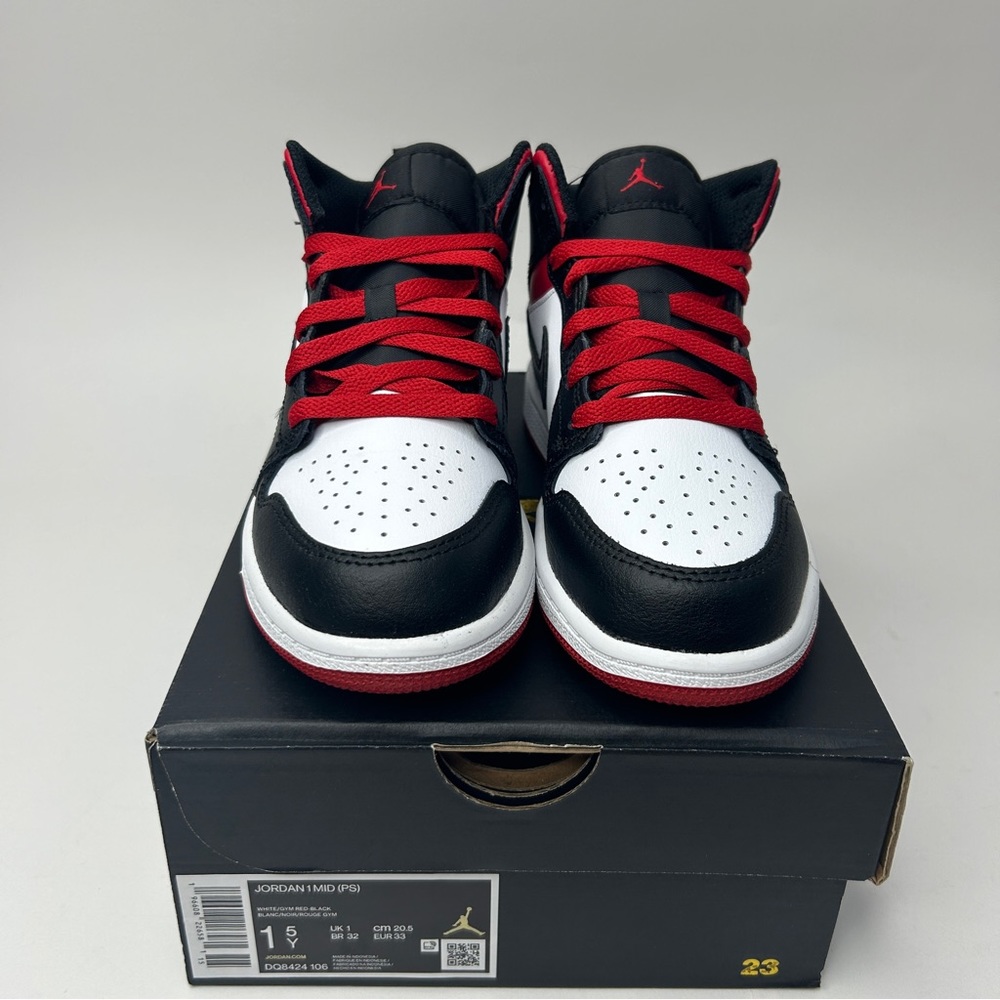 Nike Air Jordan 1 Retro Mid PS “Gym Red/Black Toe” 2023 - Picture 2 of 4